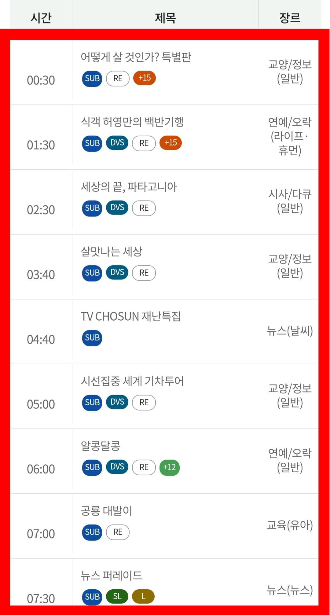 KT-HCN-충북방송-채널번호-및-편성표-확인-방법-안내-그러면-원하는-날짜의-TV조선-프로그램명과-방송-시간을-확인할-수-있습니다.