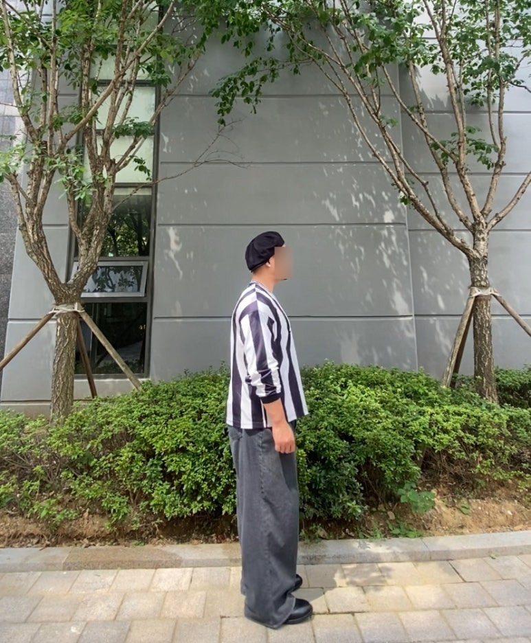 데일리룩('26. 8. 29.)밀리어네어햇 빈티지 헌팅캡 베레모, 필루미네이트 지브라 유벤투스 델피에로 티셔츠, 그리너리크리드 와이드 데님팬츠, 킨치 SHOWER 808 더비슈즈