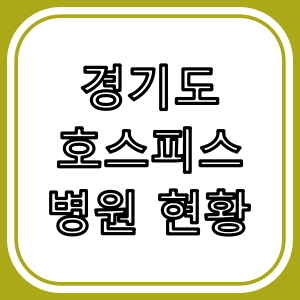 "경기도 호스피스 병원 총정리"