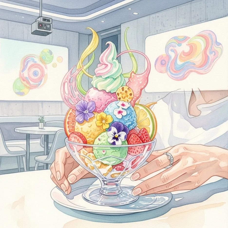 특별한 디저트와 함께하는 휴식.