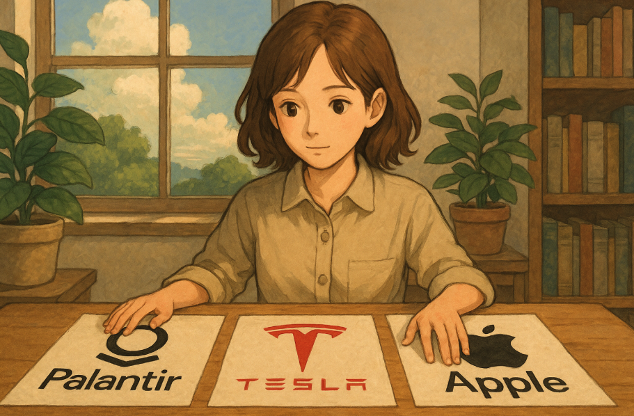팔란티어 테슬라 애플 공통점과 차이점 비교 관련 이미지