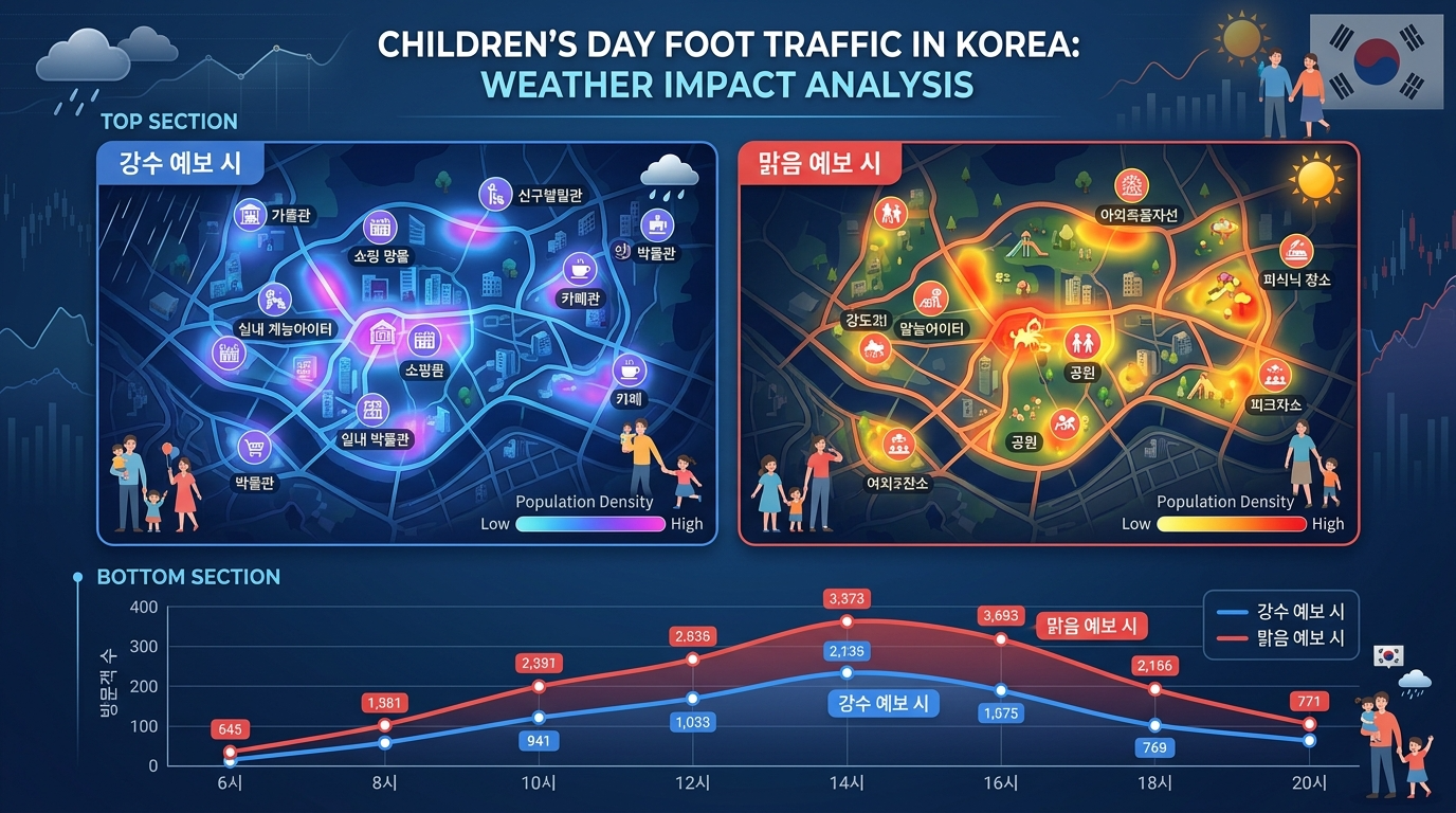 날씨별 유동인구 이동 패턴 분석