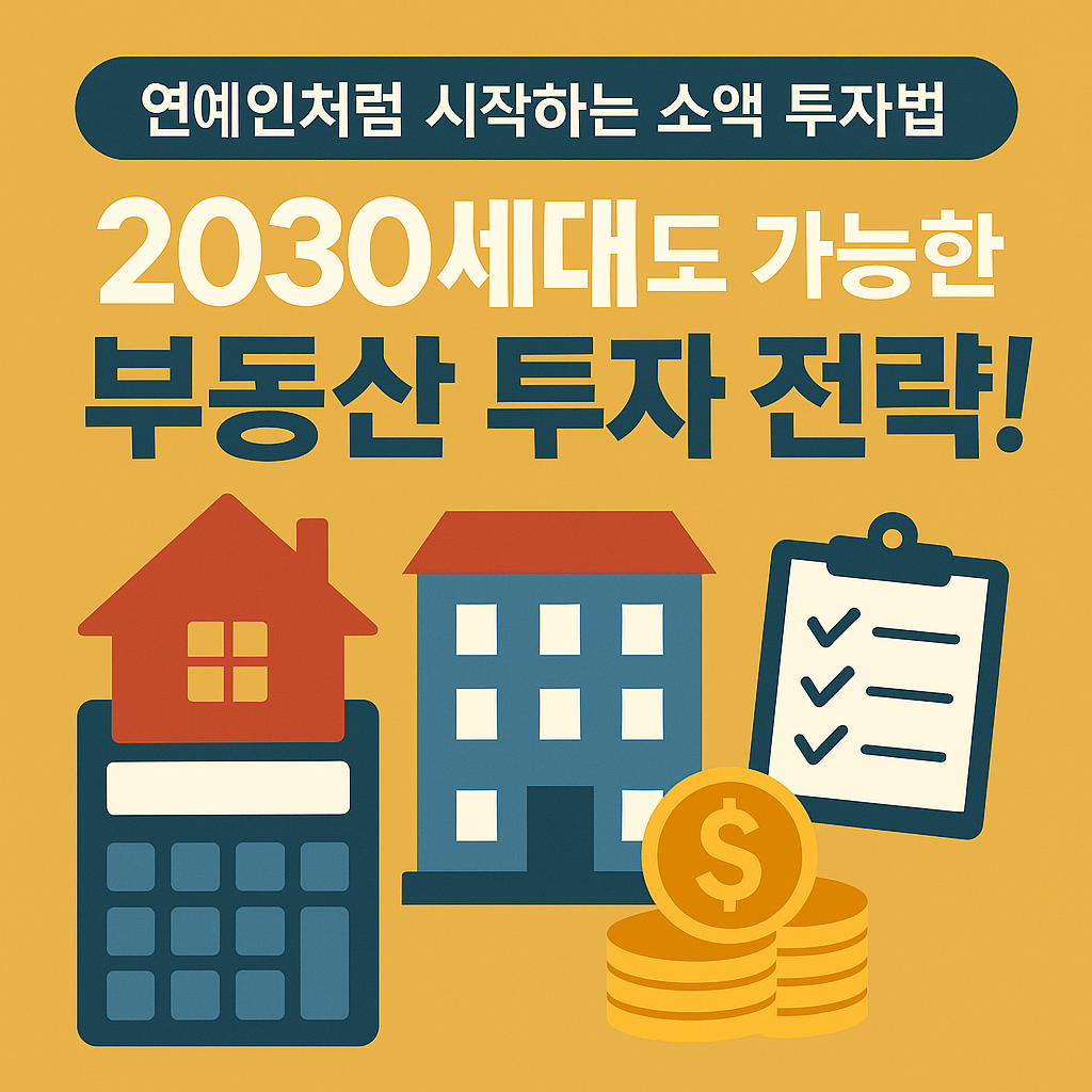 2030세대도 가능한 부동산 투자 전략! 연예인처럼 시작하는 소액 투자법