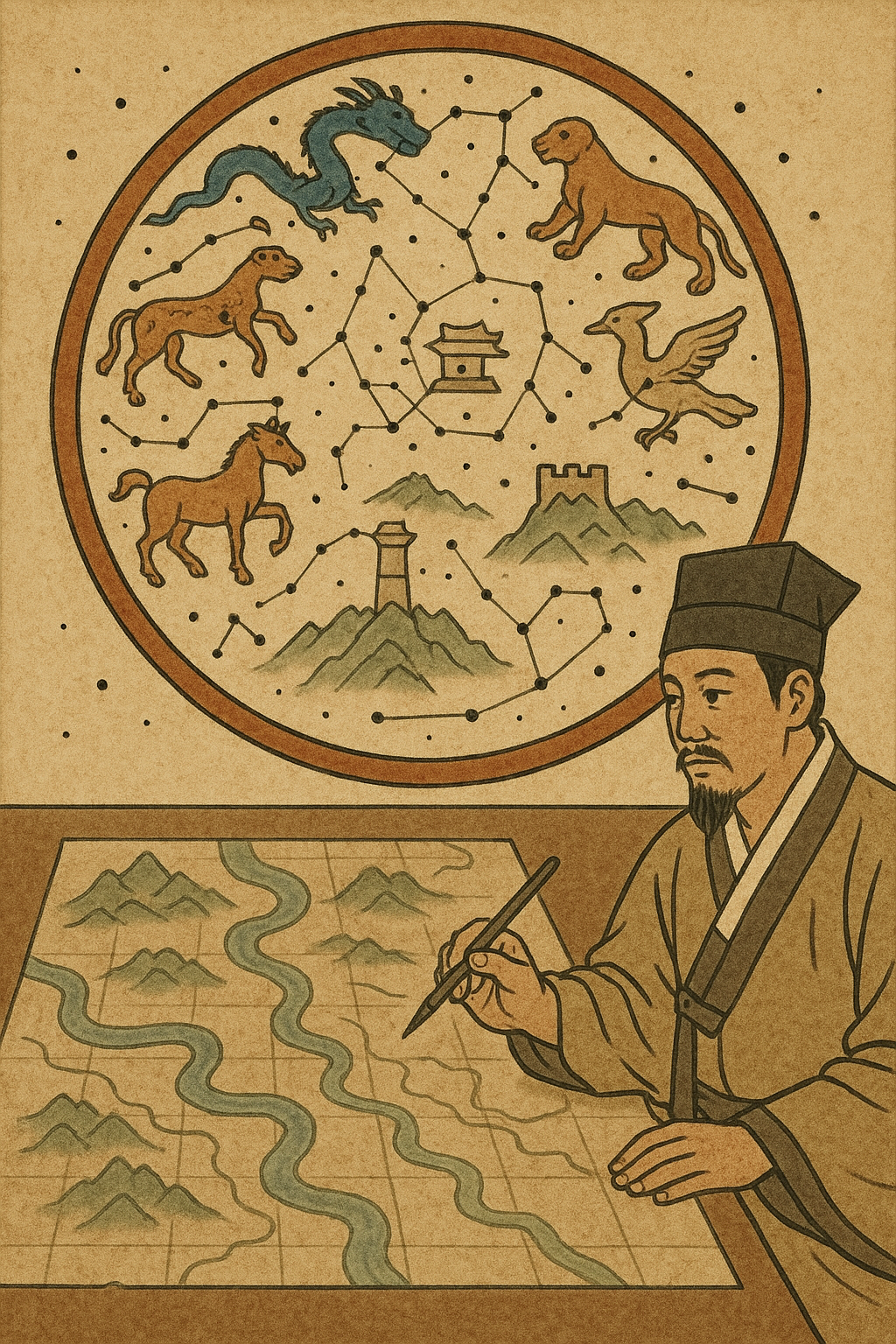 별자리로 본 조선시대 지도 제작 기술