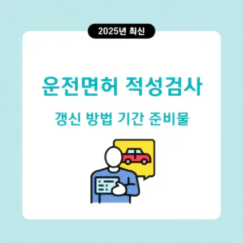 운전면허 적성검사 갱신 방법 기간 준비물