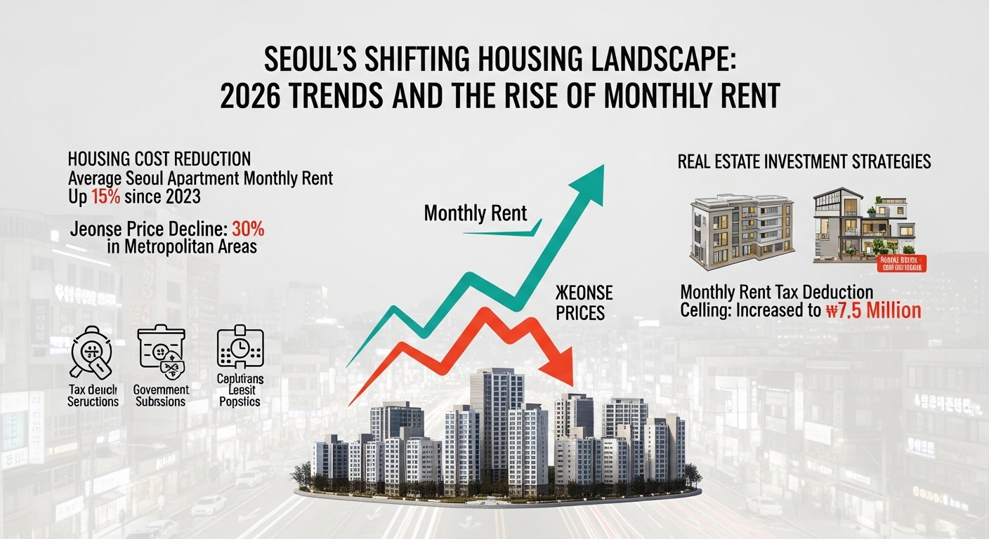 "전세는 옛말?" 수도권 아파트 월세 비중 63.9% 돌파... 2026년 서민의 주거 전략은?