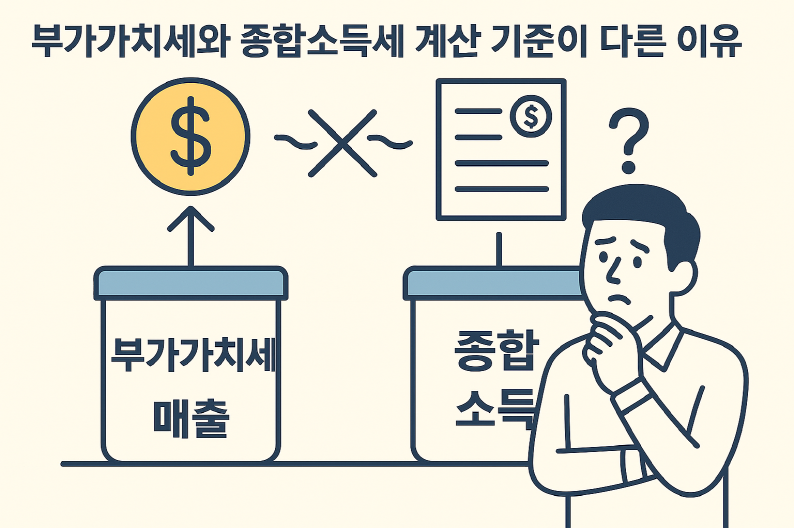 1인 사업자의 '부가가치세'와 '종합 소득세' 계산 기준이 다른 이유