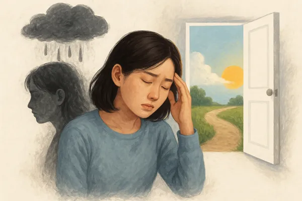 어두움과 빛의 회복 대비 장면