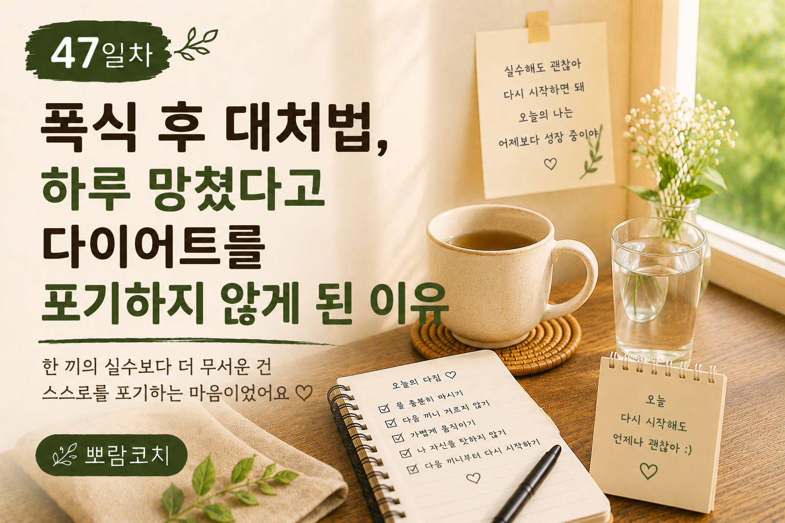 폭식후대처법 다이어트를 포기하지 않게 된 이유