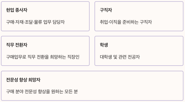 KPM 자격증 추천 대상자 정리 이미지
