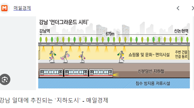 강남 지하도시 추진
