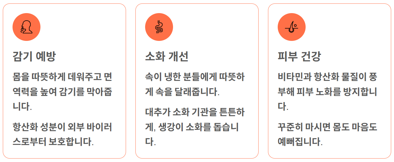 구기자 대추 생강차 효능