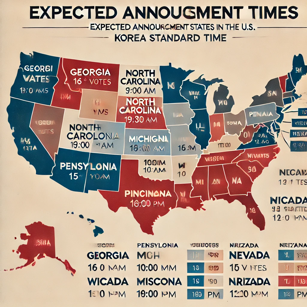 2004 미국 대선 개표 현황 실시간 결과 트럼프 해리스