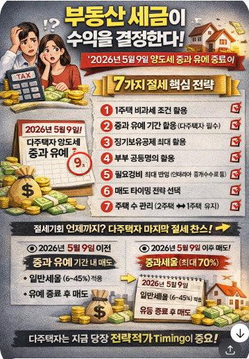 2026년 부동산 세금 완전정리 l양도세,보유세 줄이는 핵심 전략 총공개(모르면 수천만원 손해)