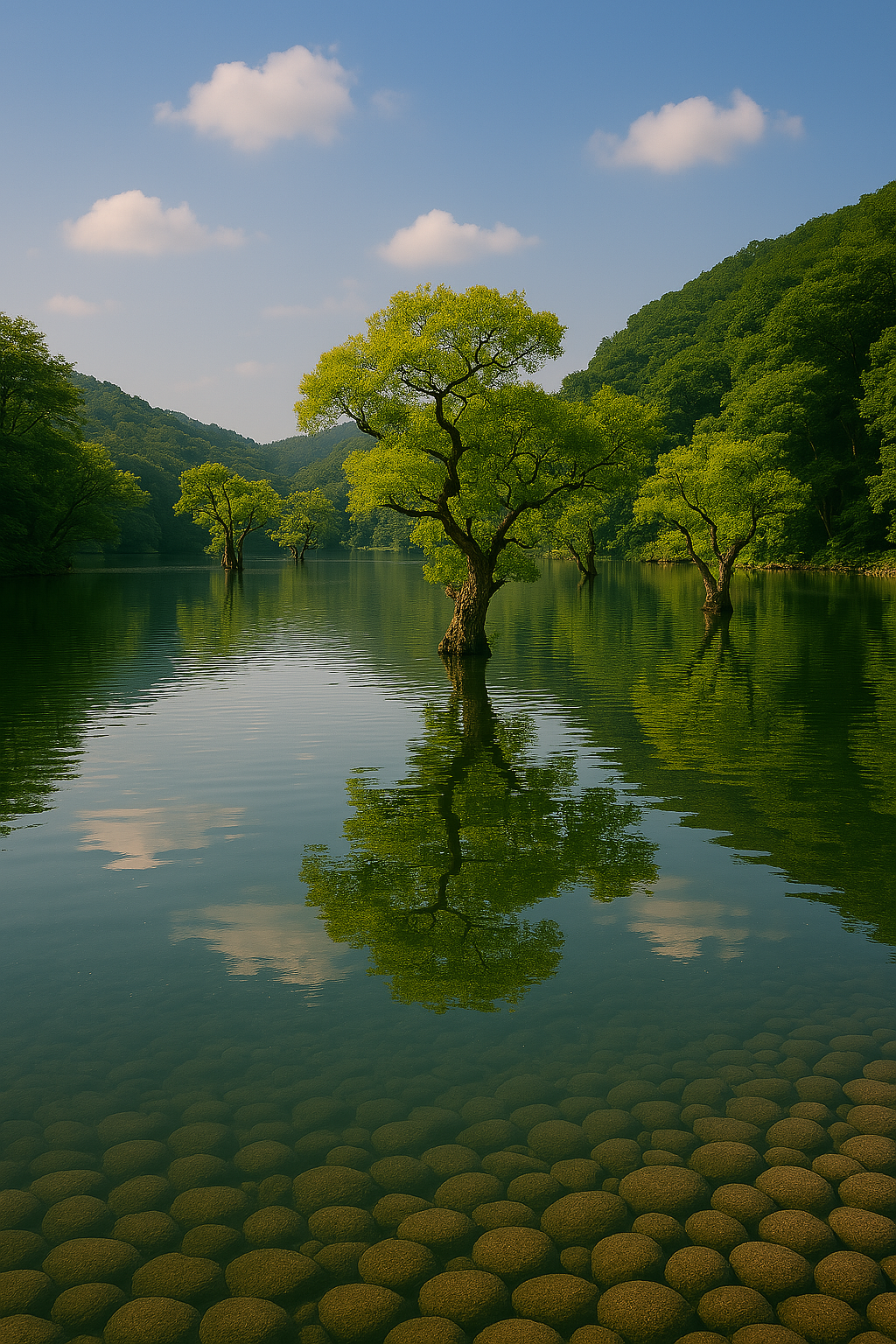 청송 주산지 사진