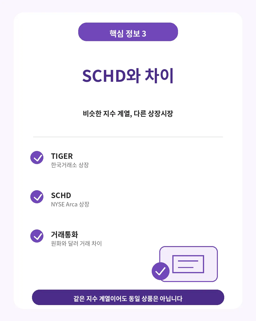TIGER 미국배당다우존스와 SCHD 상장시장 거래방식 비교