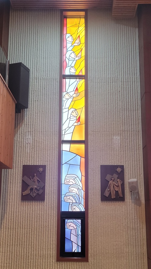 대림3동성당 스테인드글라스, 십자가의 길 사진