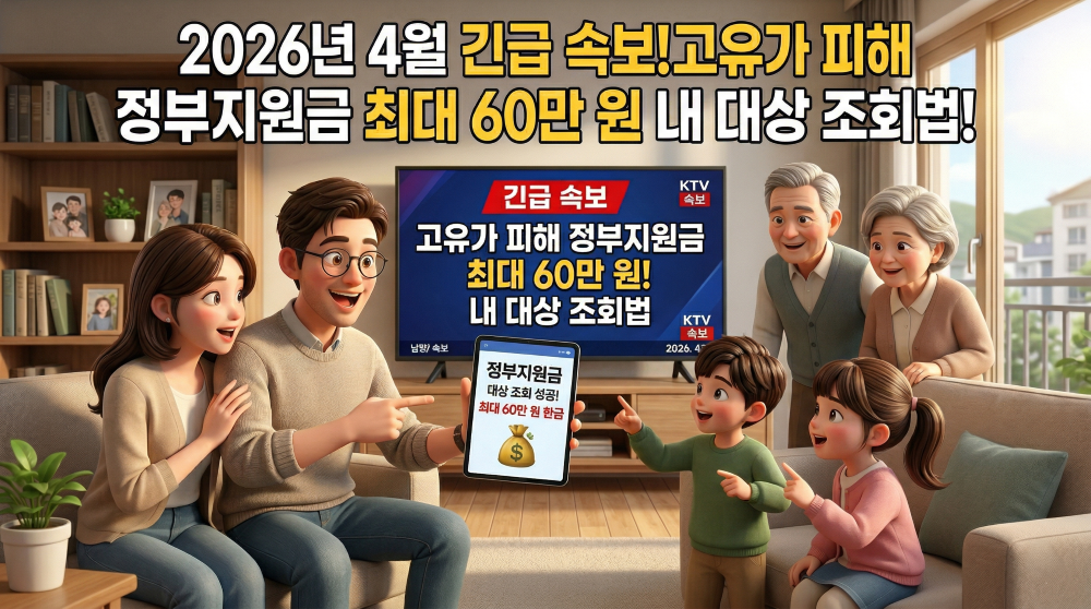 고유가 피해 정부지원금을 표현한 캐릭터 이미지