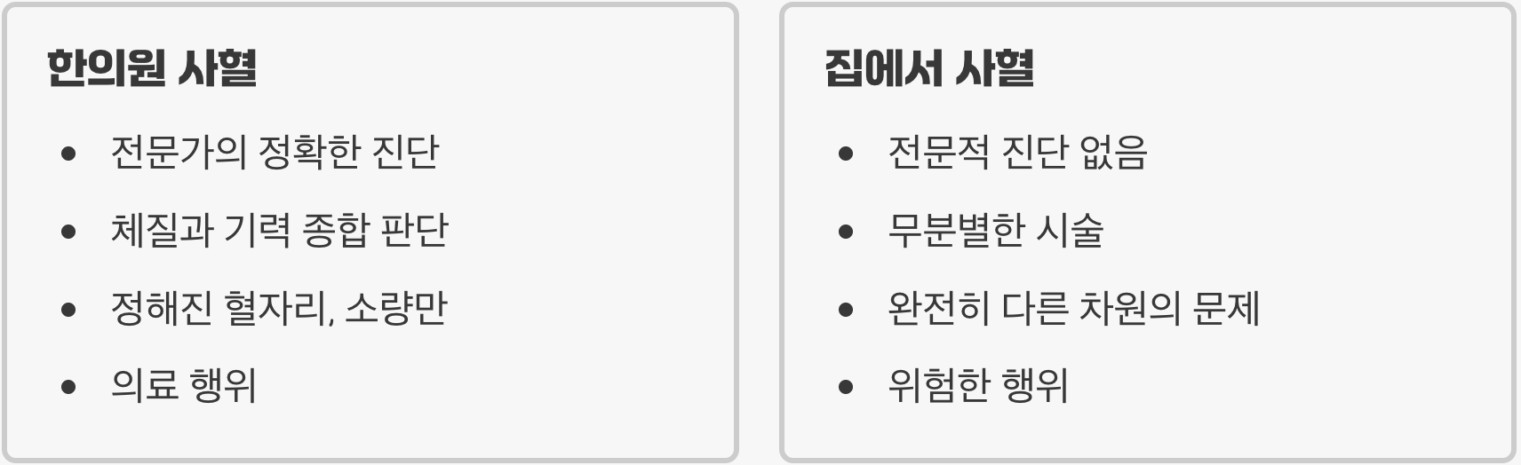 한의원에서의 사혈, 집에서의 사혈은 다르다