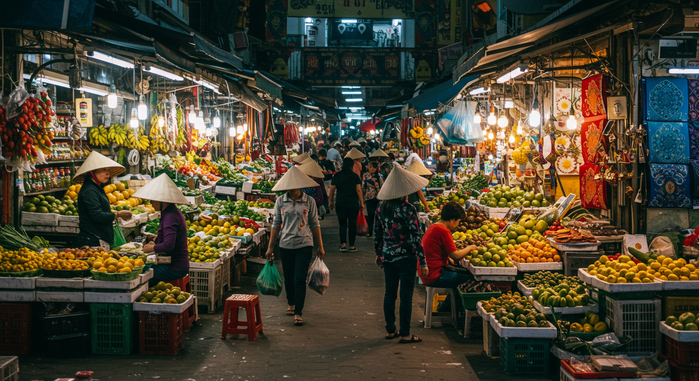 호치민 야시장
