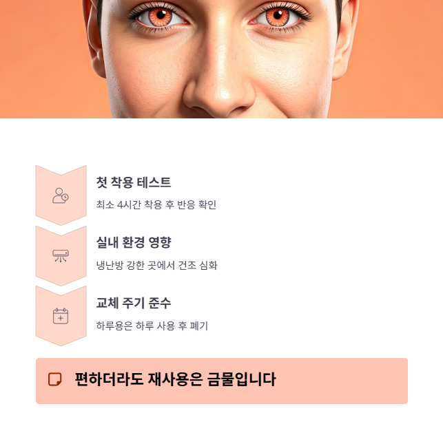 착용감과 건조감 테스트 방법