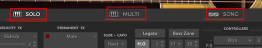 Real Guitar PERFORMANCE MODES