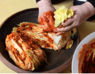 배추에 양념