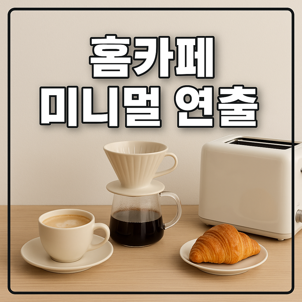 심플한 홈카페 미니멀 연출