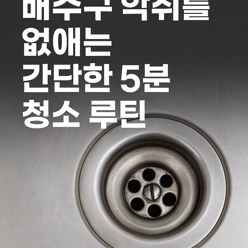 배수구 악취를 없애는 간단한 5분 청소 루틴