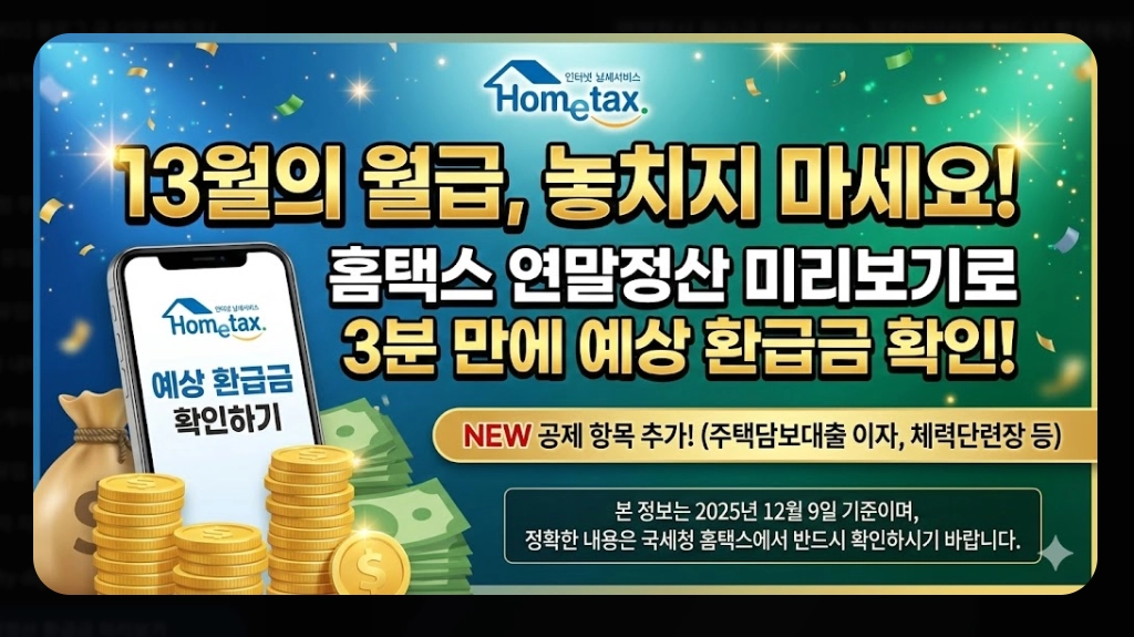 연말정산 환급금 미리보기