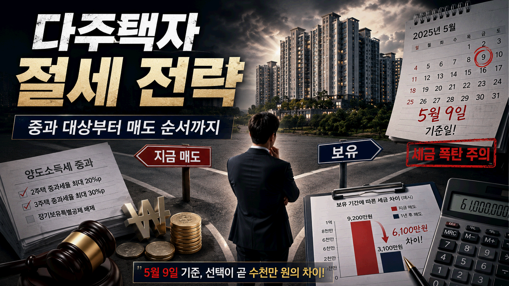 2주택 이상 양도세, 급하게 팔기 전 반드시 확인해야 할 매도 기준