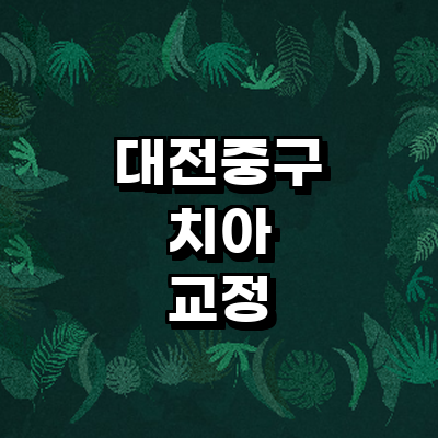대전 중구 교정 치과