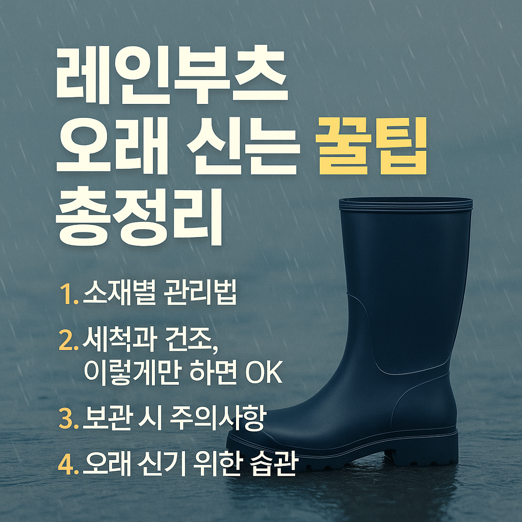 레인부츠 오래 신는 꿀팁 총정리
