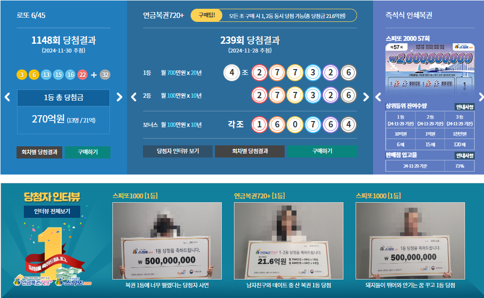 이번주 로또 당첨번호 1148회