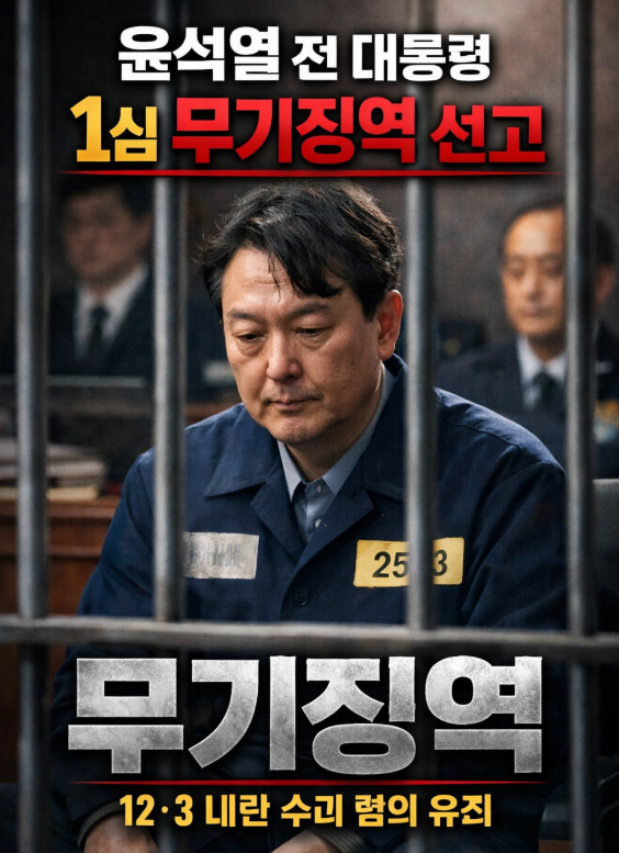 윤석열 전 대통령 1심 무기징역 선고