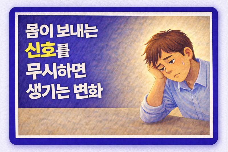 몸이 보내는 신호를 무시하면 생기는 변화