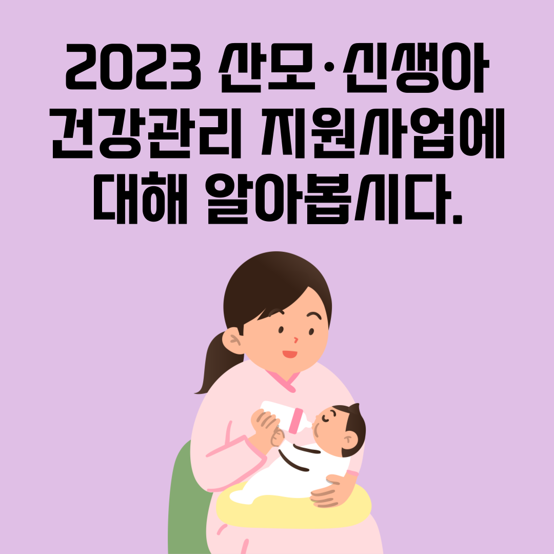 2023 산모 신생아 건강관리 지원사업