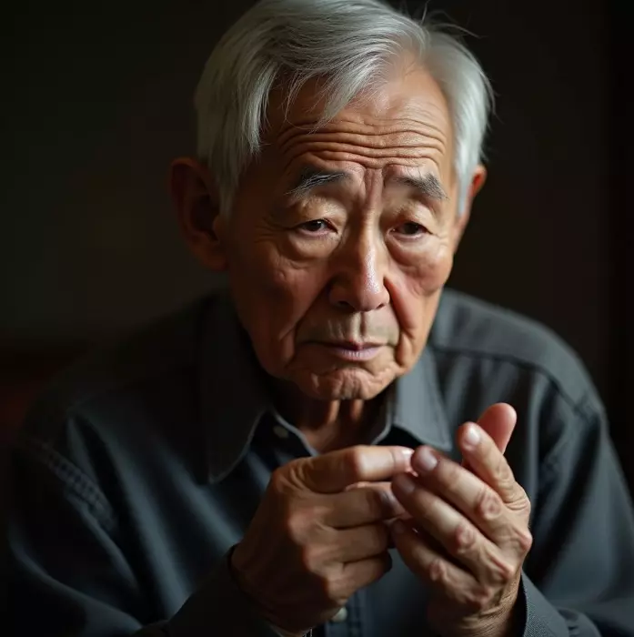 파킨슨병 치료약을 먹고 있는 이미지