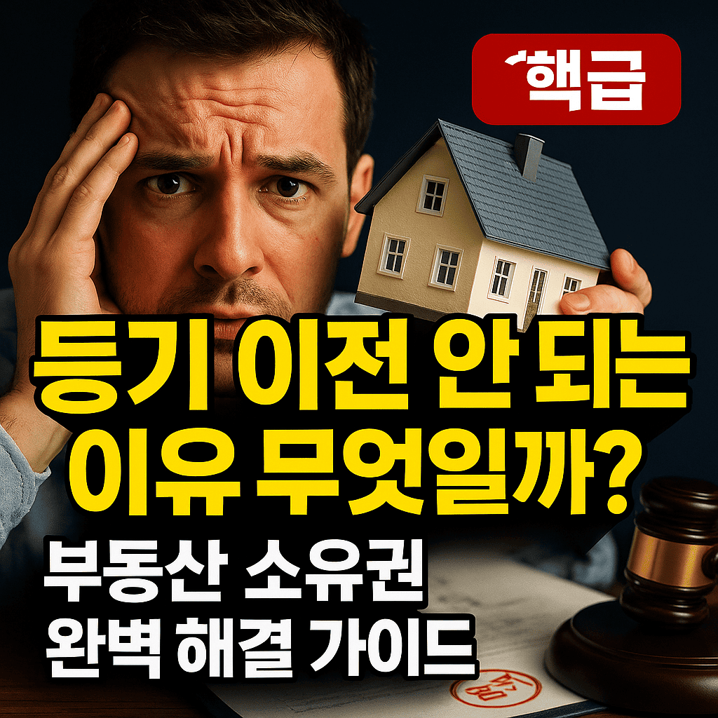 등기 이전 안 되는 이유 무엇일까 부동산 소유권 완벽 해결 가이드