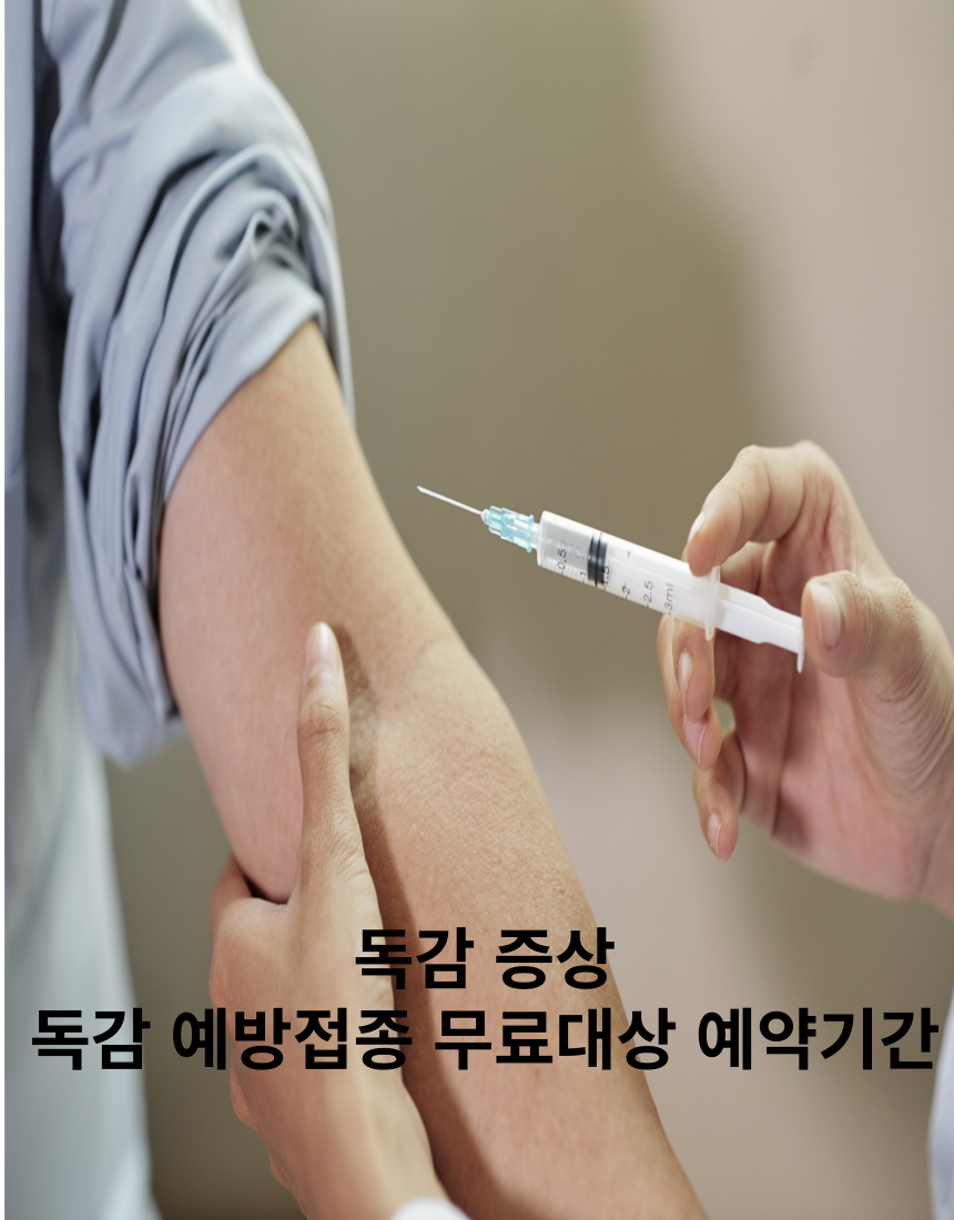 독감-독감 예방접종 무료대상 예약기간