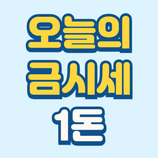 오늘의 금시세 1돈 금 한돈 전망