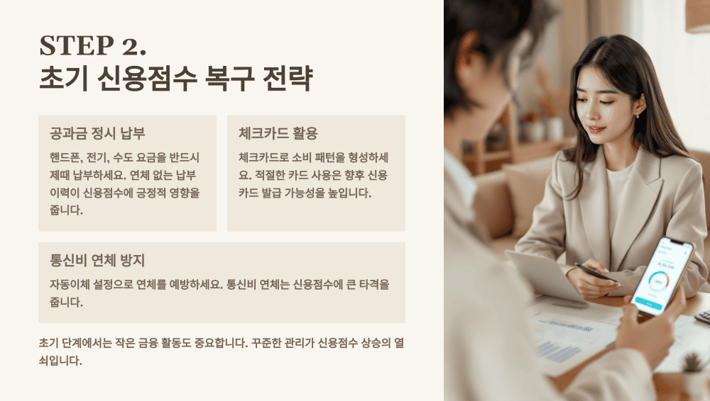 STEP 2. 초기 신용점수 복구 전략