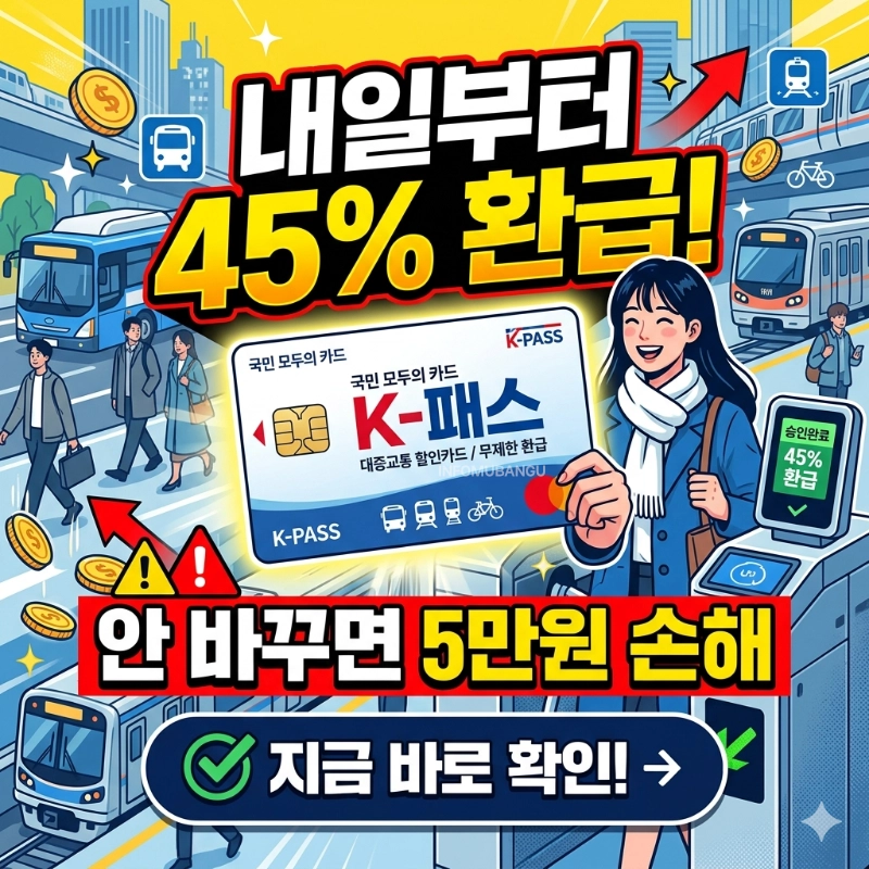K-패스 환급 45% 상향 모두의 카드
