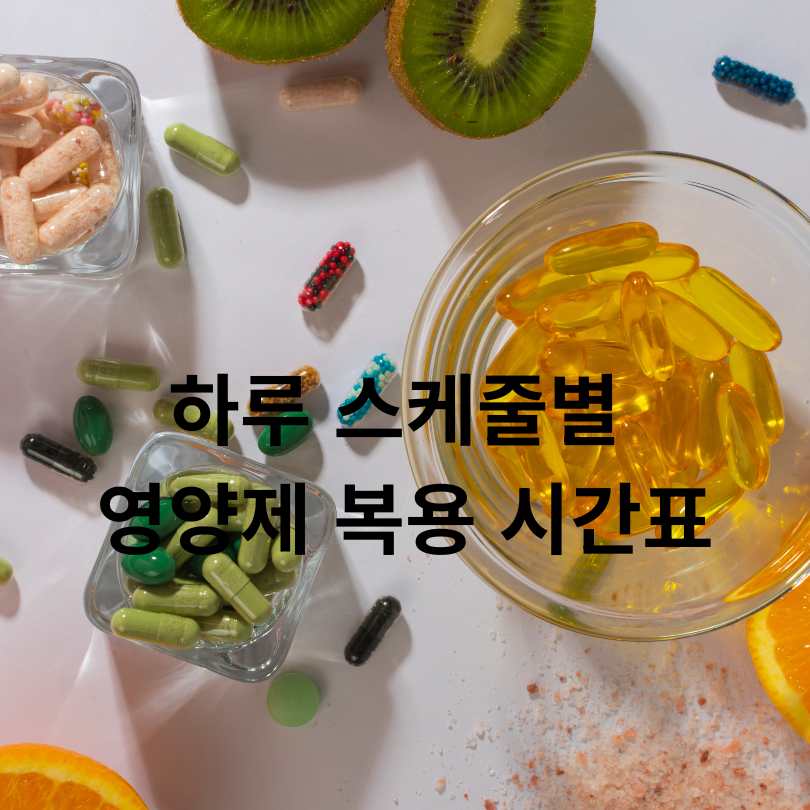 영양제 먹는 순서와 시간