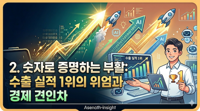 2. 숫자로 증명하는 부활: 수출 실적 1위의 위엄과 경제 견인차