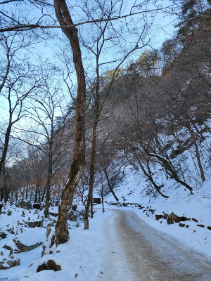눈꽃산행 구곡폭포