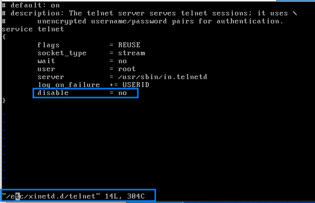 xinted.d/telnet 설정