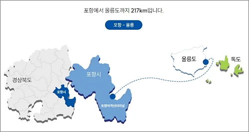 포항-울릉도-사동-배편