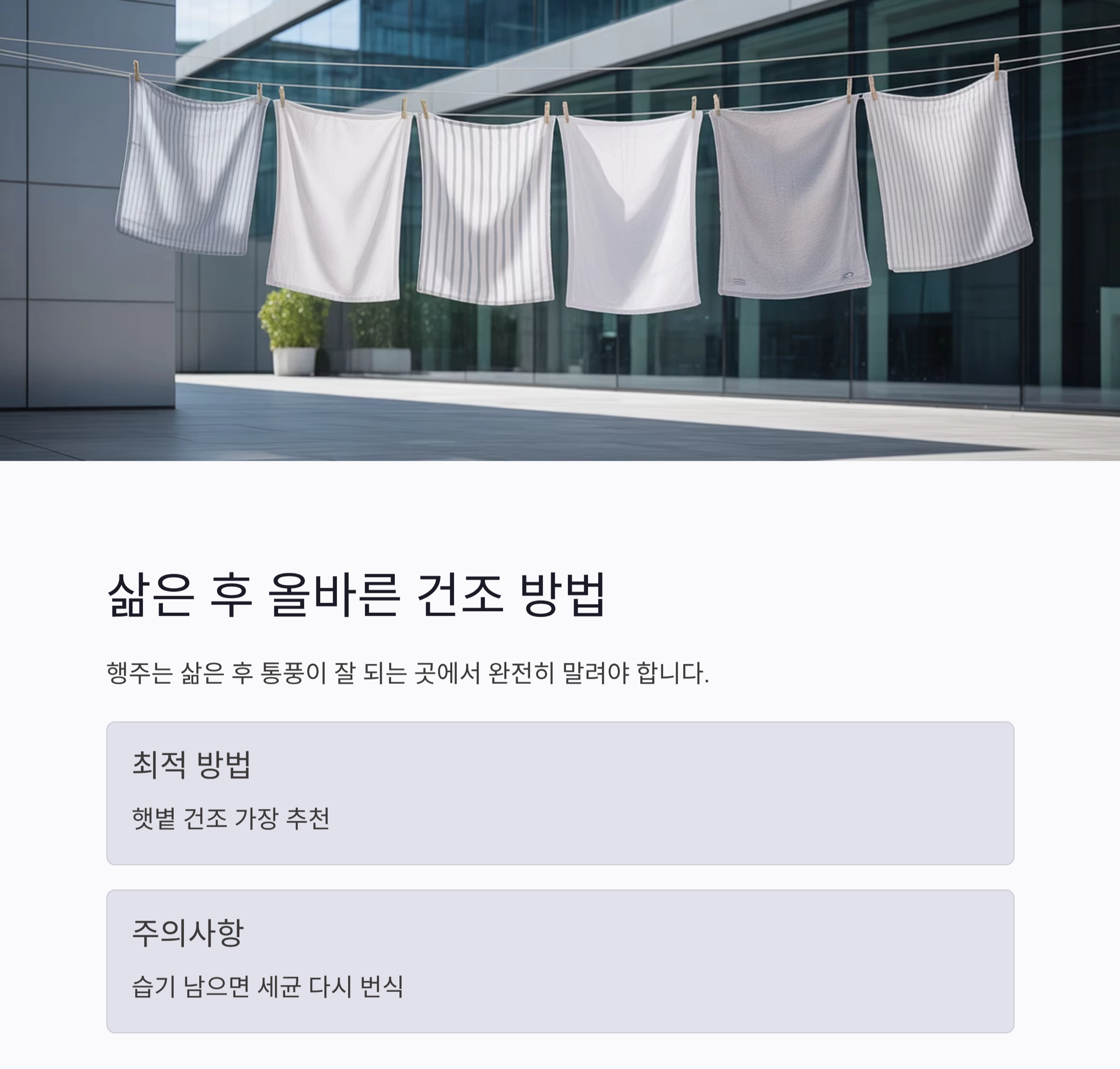 주방 행주 삶는 주기, 청결을 지키는 똑똑한 습관