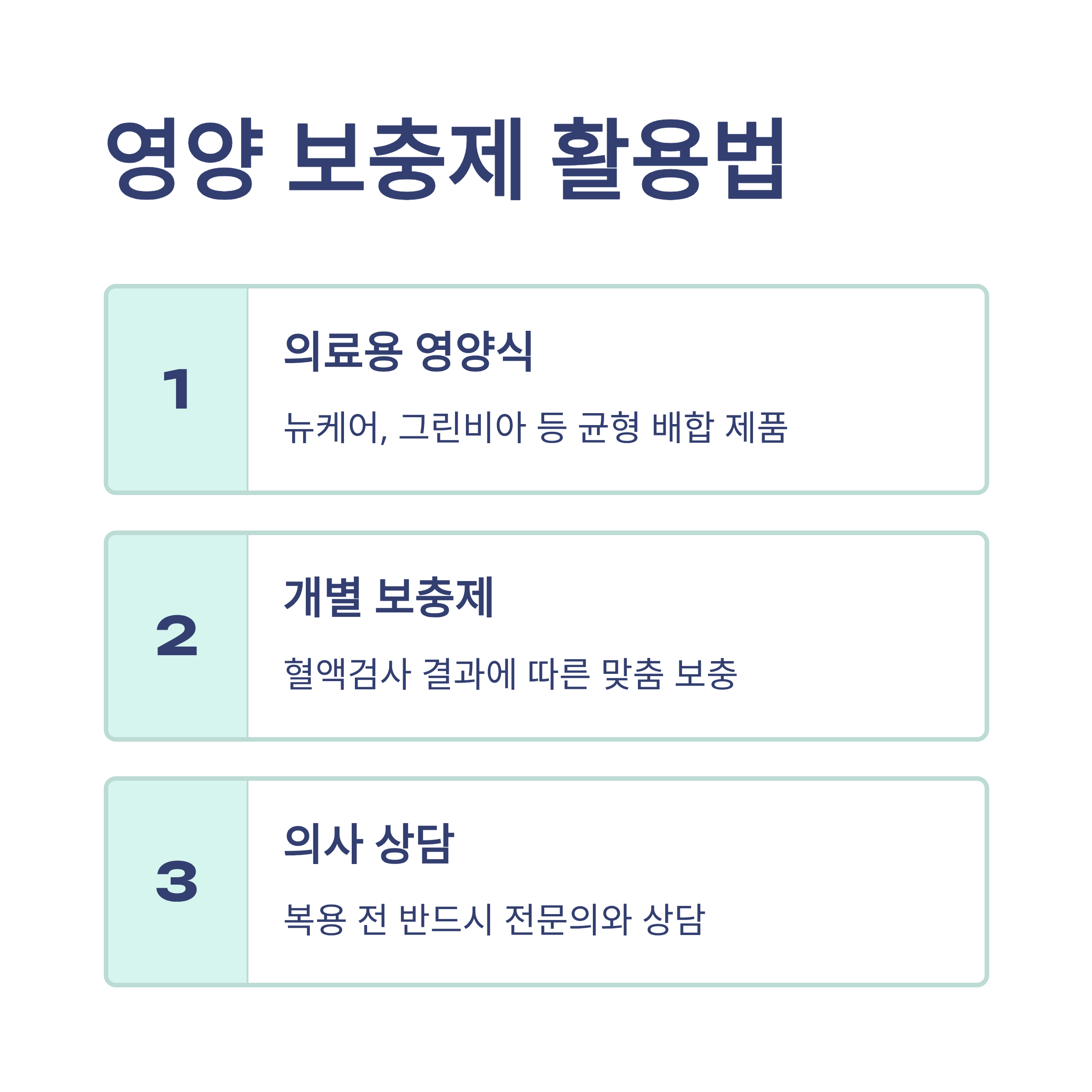 암수술 후 영양보충제 활용법